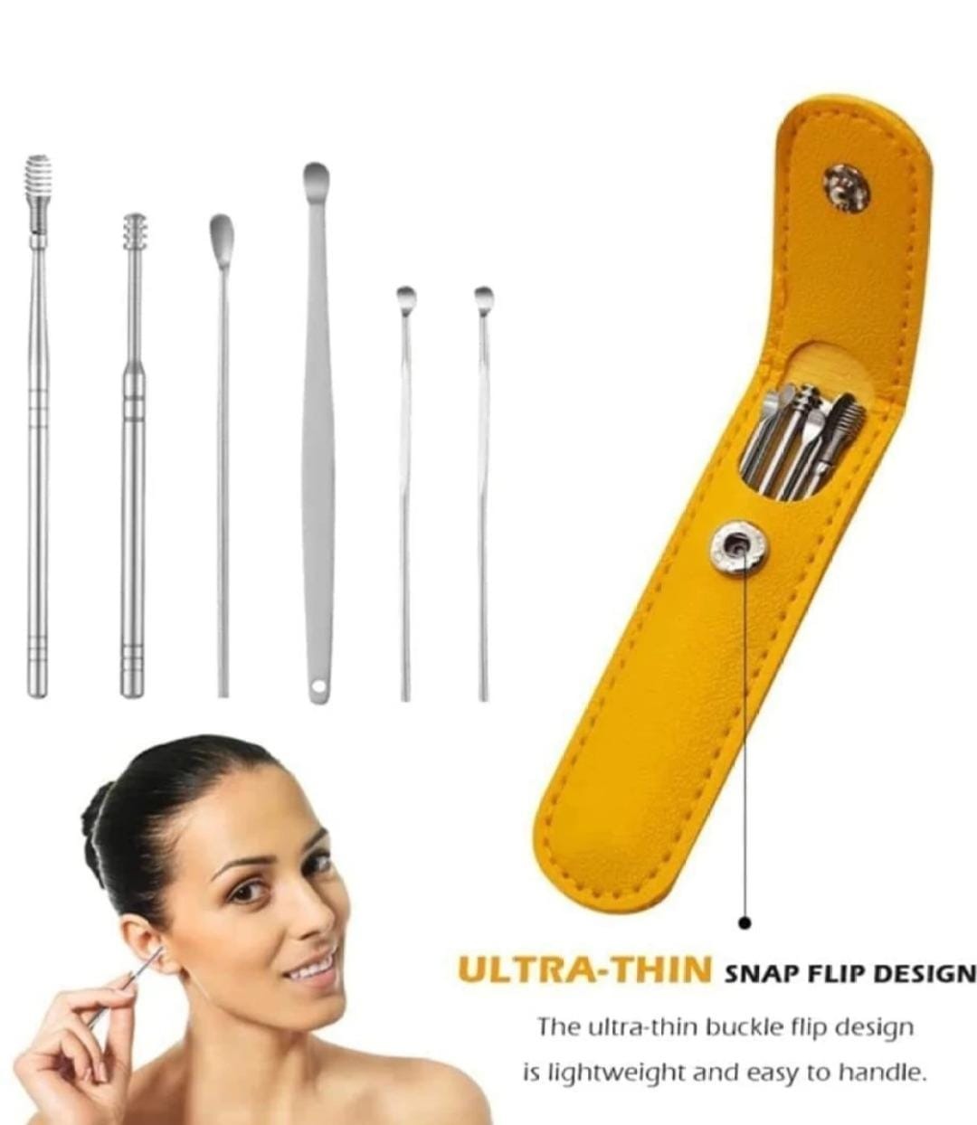Ear Wax Cleaning Kit, 6 Pcs Ear Pick Tools
