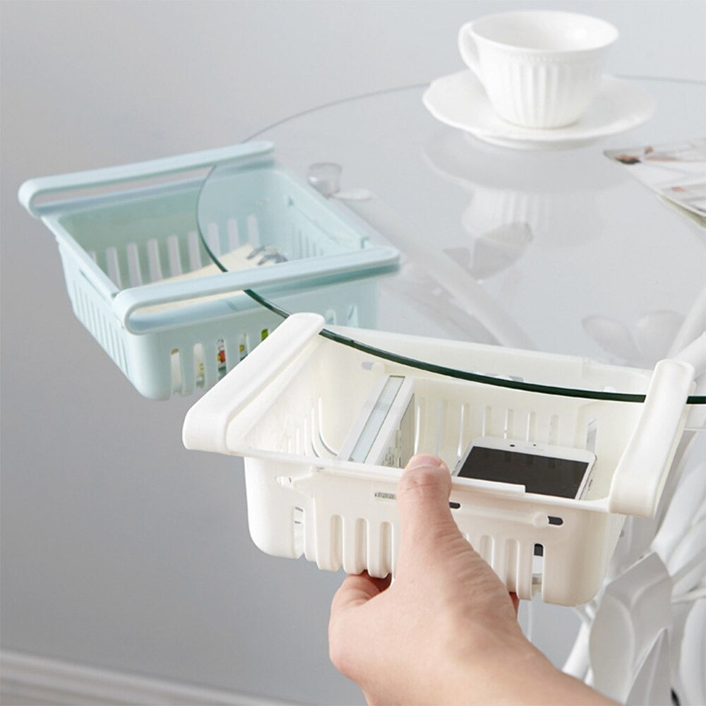 Adjustable Fridge Storage Basket Expandable Rack Plastic Space Saver Food Organizer Tray(PACK OF 3)
